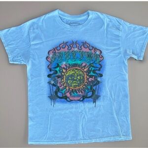Sublime Band T-Shirt Men’s L Sun Flame Logo Tie Dye Psychedelic Rock Tee Reggae